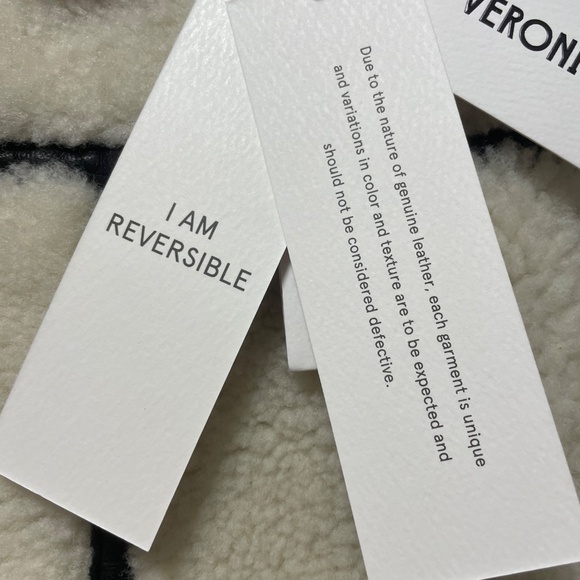 Veronica Beard Coat Cream Shearling Leather Reversible  Sz S NWT $2498 SOLDOUT! - Picture 9 of 9